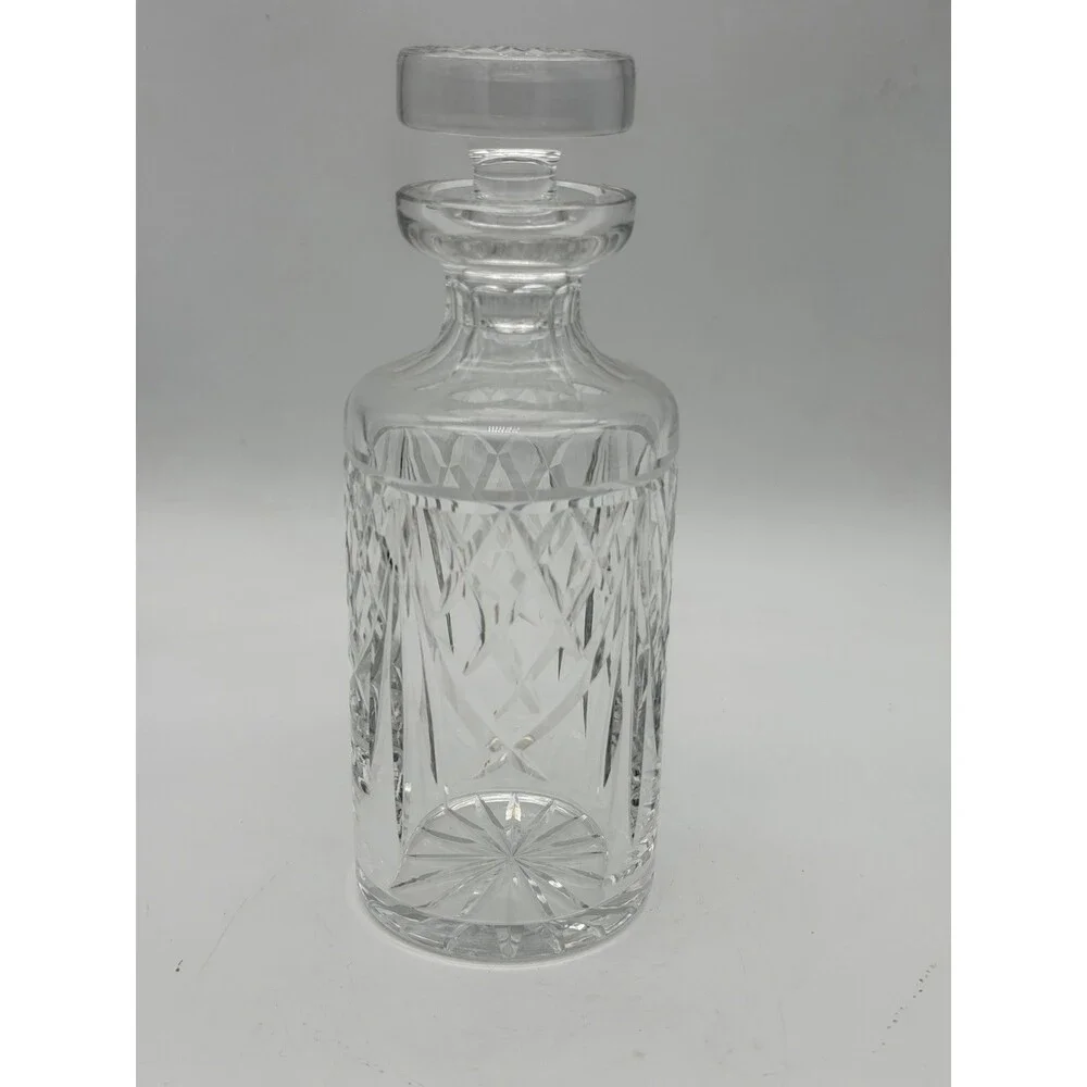 Vintage Waterford Crystal Ireland Cut Glass Etched Spirit Decanter w/Stopper